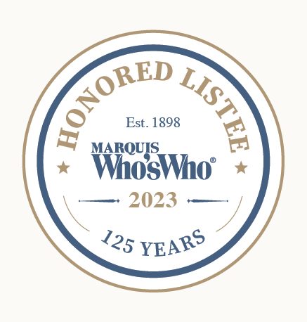Marquis Who's Who Honored Listee 2023 badge